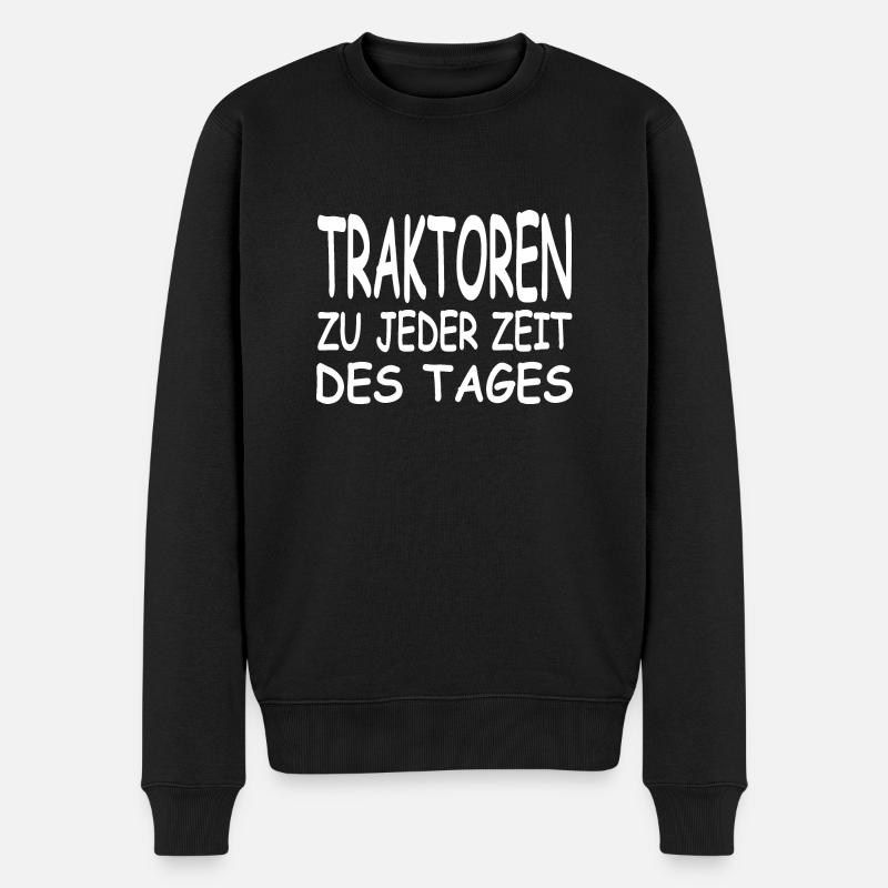 Traktor - Männer Premium Bio Pullover - Schwarz