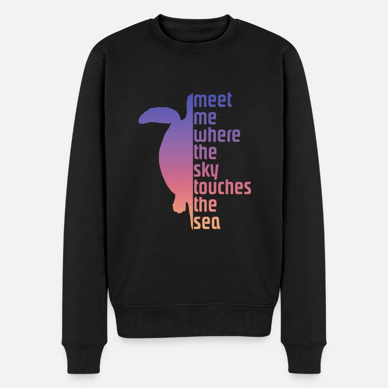 Turtle Schildkröte - Männer Premium Bio Pullover - Schwarz