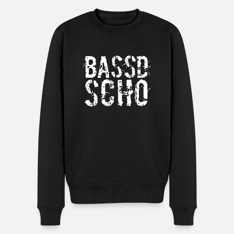Bassd Scho - Männer Premium Bio Pullover - Schwarz