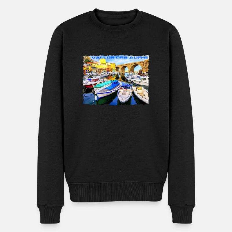 Vallon des Auffes Marseille - Pull Premium bio Homme - noir