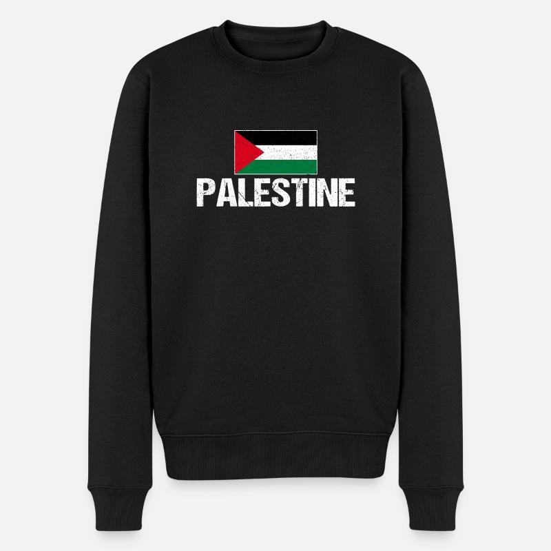 Palestina - Männer Premium Bio Pullover - Schwarz