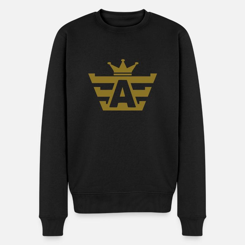 a_royal - Pull Premium bio Homme - noir