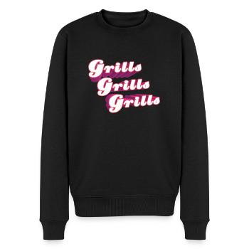 Grills Grills Grills - Männer Premium Bio Pullover - Schwarz - Vorne - Nico (187cm)