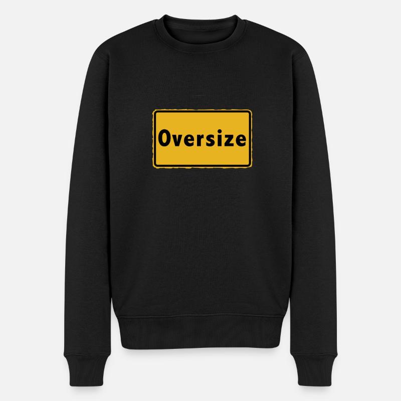 Oversize - Männer Premium Bio Pullover - Schwarz