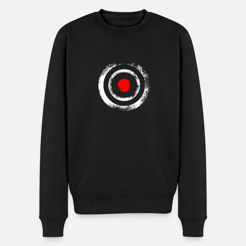 BULLSEYE - Männer Premium Bio Pullover - Schwarz