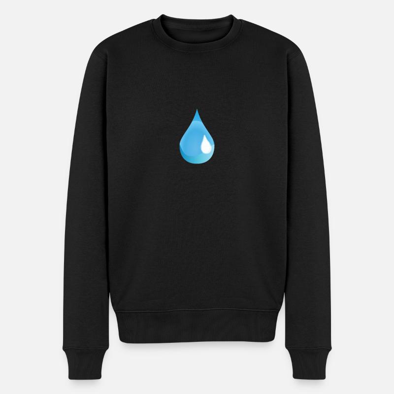 Tear Drop - Männer Premium Bio Pullover - Schwarz