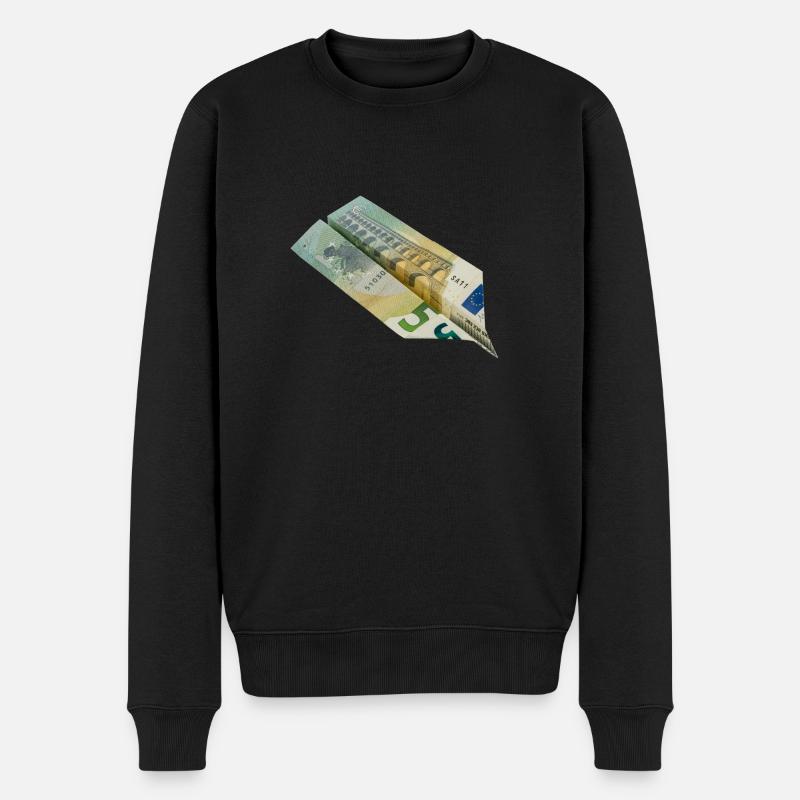 5-Euro-Schein - Männer Premium Bio Pullover - Schwarz