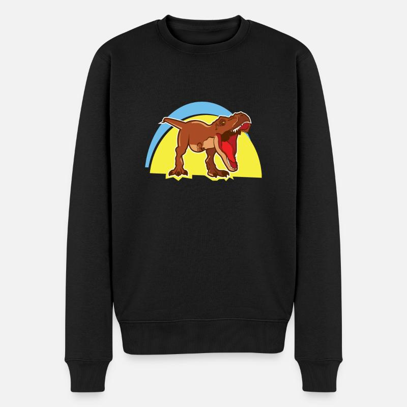 Fleischfresser Dinosaurier T-Rex Tyrannosaurus - Männer Premium Bio Pullover - Schwarz