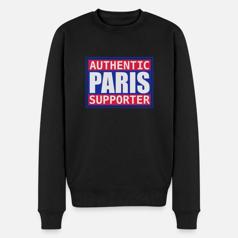 Authentic Paris supporter - Pull Premium bio Homme - noir