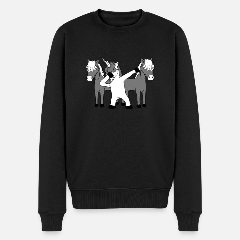 be different anders team crew party dabbing unicor - Männer Premium Bio Pullover - Schwarz