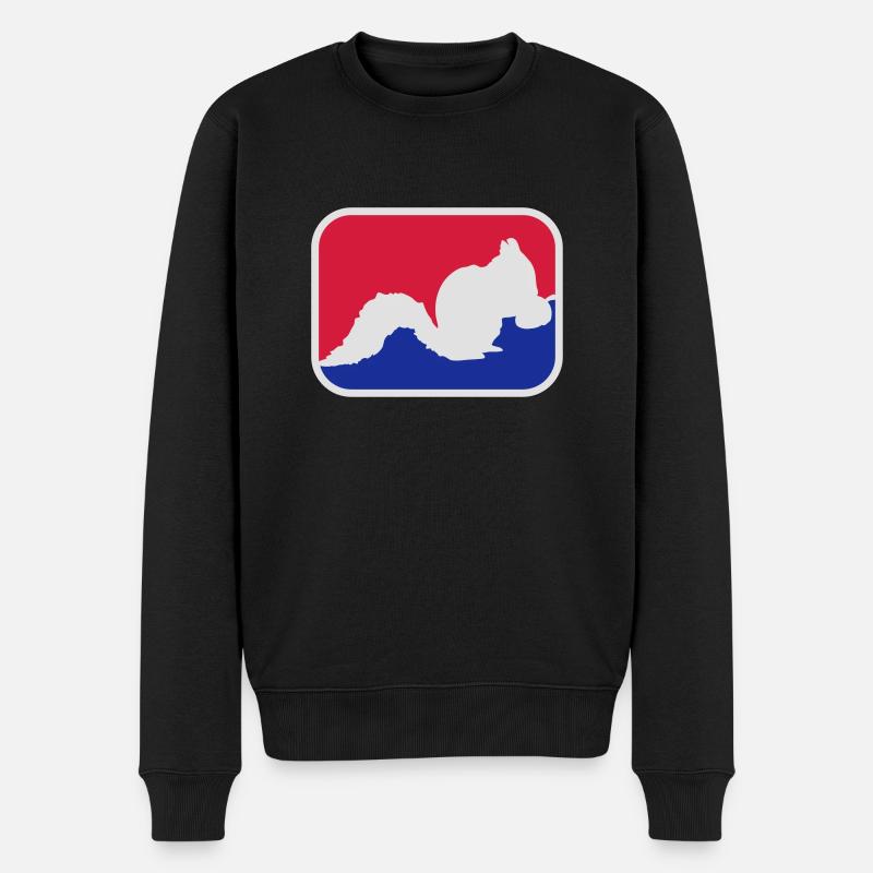 Eichhörnchen Sport Symbol - Männer Premium Bio Pullover - Schwarz