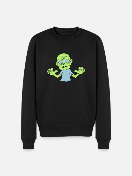 (zombie_2) - Männer Premium Bio Pullover - Schwarz