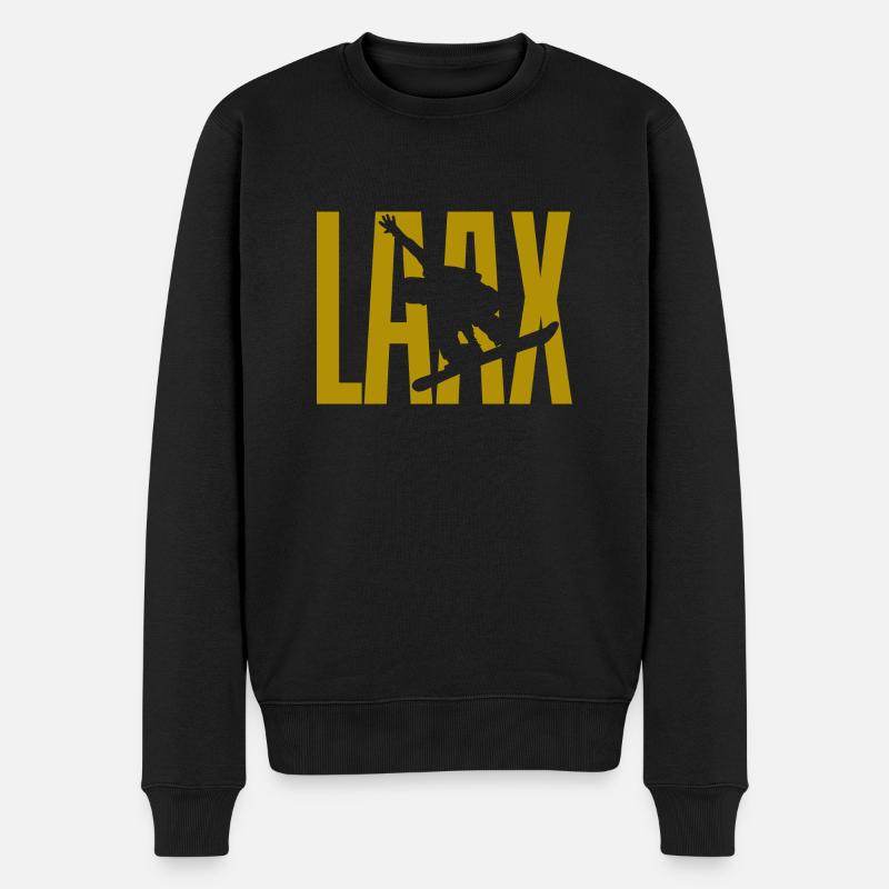 LAAX Snowboard Winter Sport - Männer Premium Bio Pullover - Schwarz