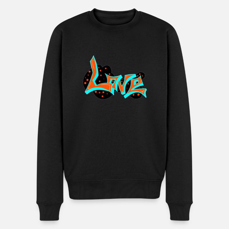 Love art - Männer Premium Bio Pullover - Schwarz