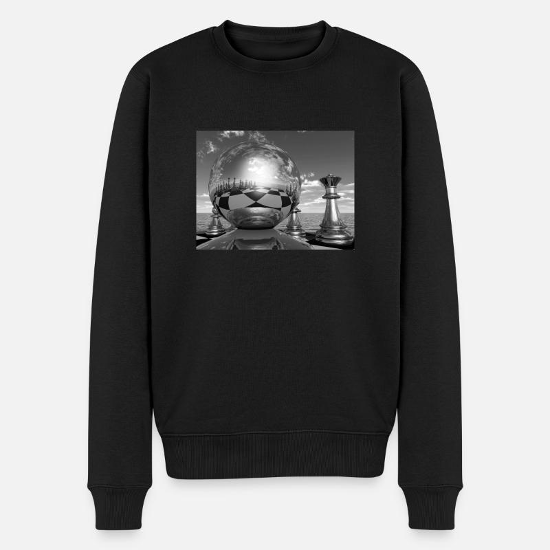 Chess, Playing chess, Chess pieces - Men's Premium Organic Jumper - black