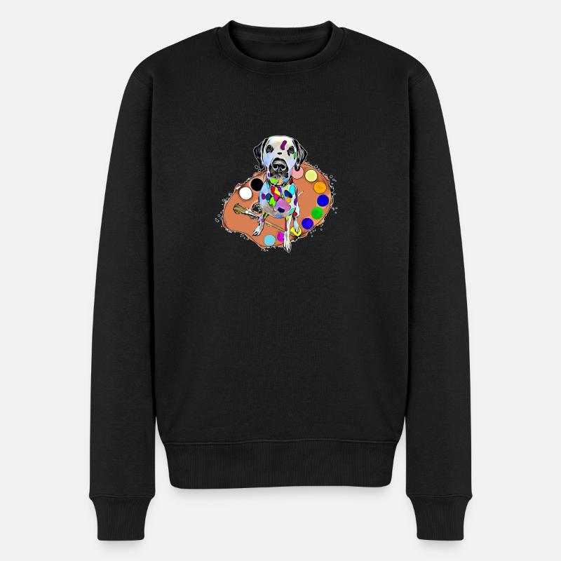 Dalmatiens colorés - Pull Premium bio Homme - noir