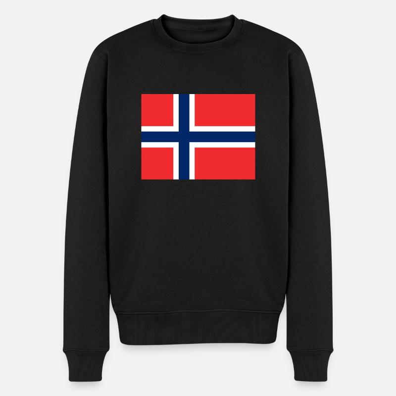 Norwegen - Männer Premium Bio Pullover - Schwarz