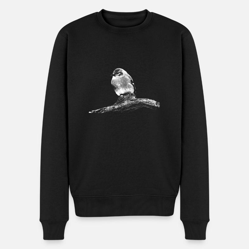 Kleiner Vogel - Männer Premium Bio Pullover - Schwarz