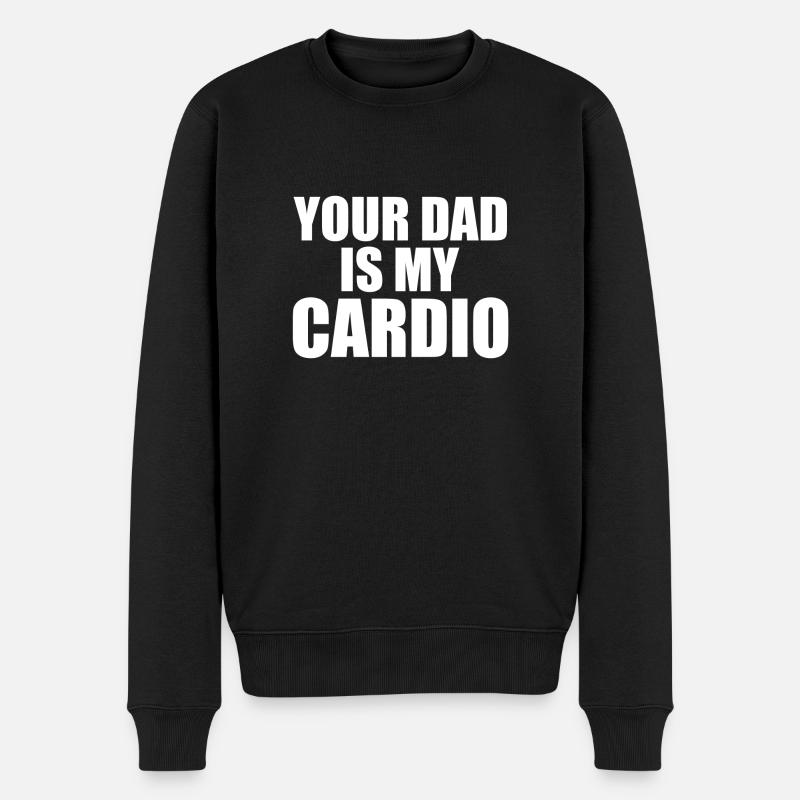 Ton père est mon cardio - Pull Premium bio Homme - noir
