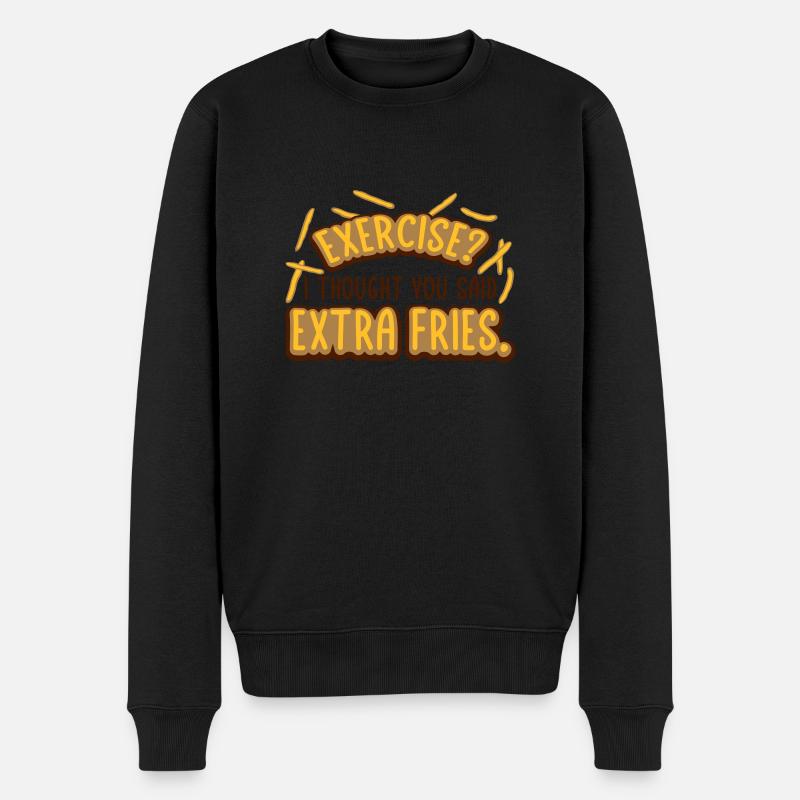 Exercice Extra Fries Citation - Pull Premium bio Homme - noir