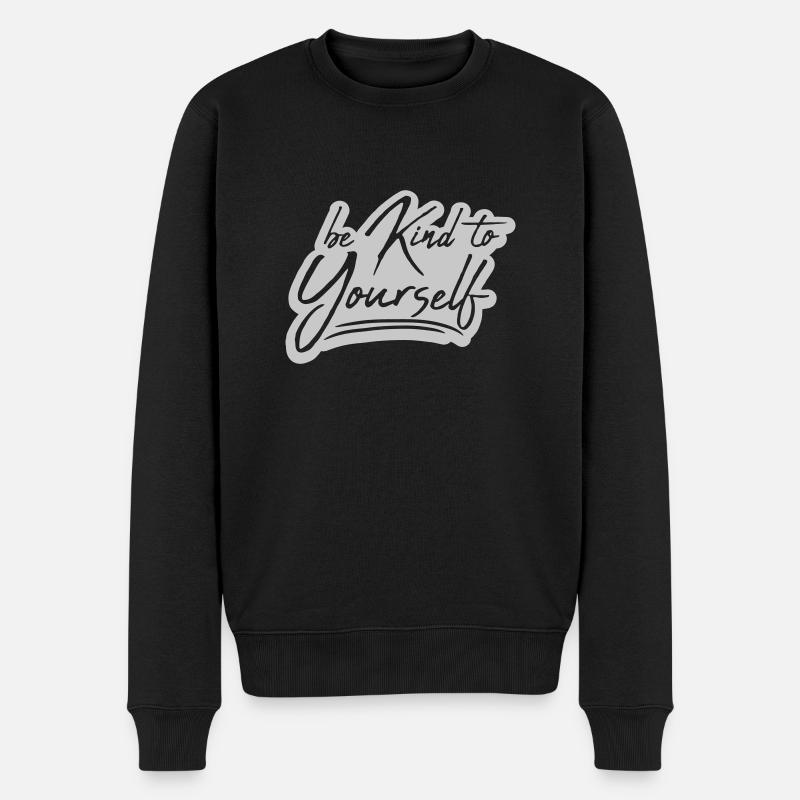 soyez gentil avec vous-même - Pull Premium bio Homme - noir