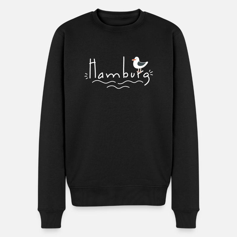 Hambourg à la mouette - Pull Premium bio Homme - noir