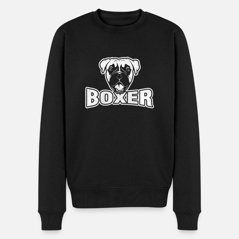Boxer Boxerhund Hund Hundebesitzer Hundeliebhaber - Männer Premium Bio Pullover - Schwarz