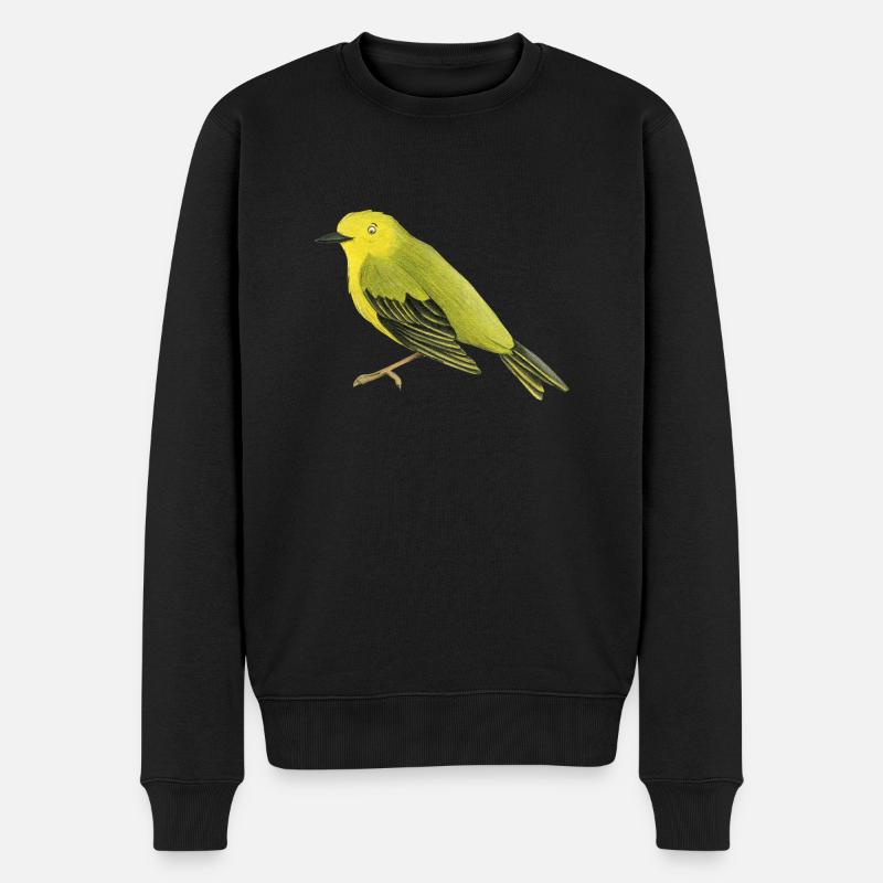 Waldsänger - Männer Premium Bio Pullover - Schwarz