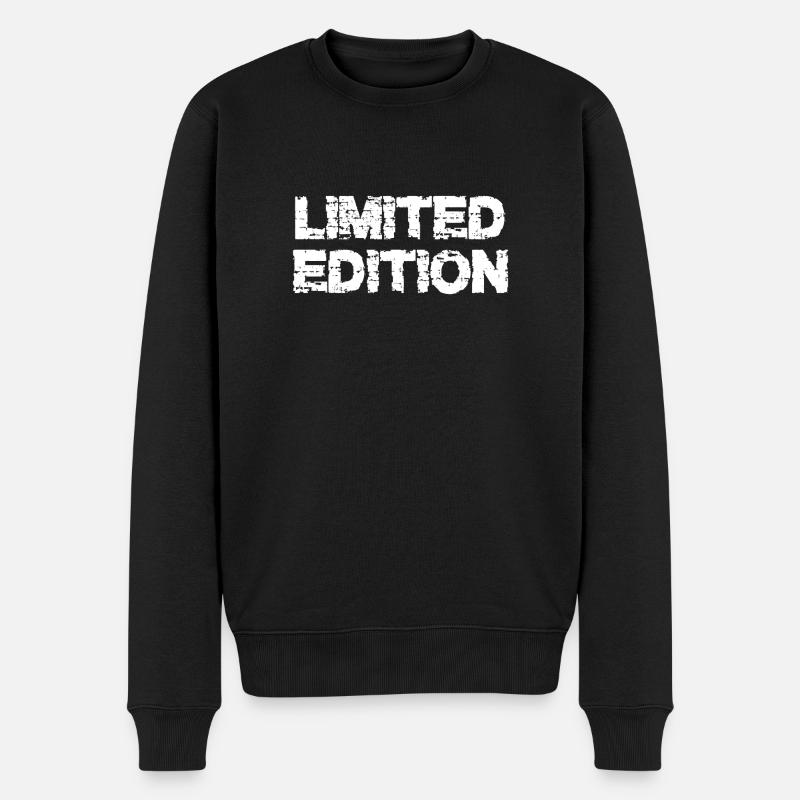 limited weiss - Männer Premium Bio Pullover - Schwarz