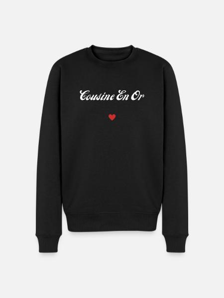 cousine en or - Pull Premium bio Homme - noir