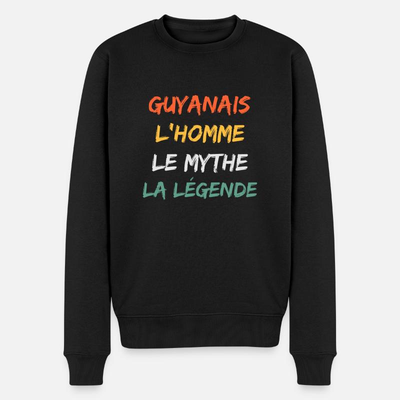 Guyanais - Pull Premium bio Homme - noir