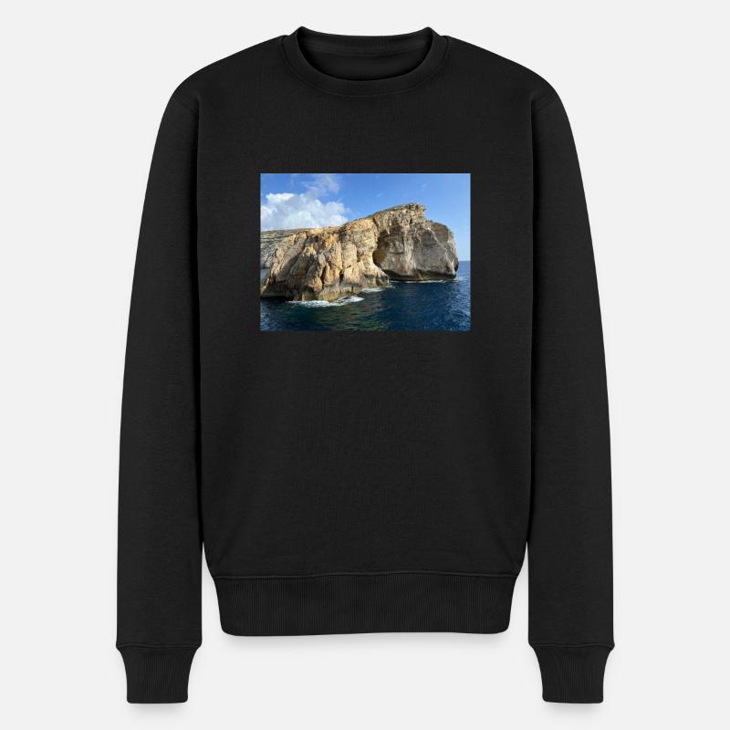Fungus Rock Malta - Männer Premium Bio Pullover - Schwarz
