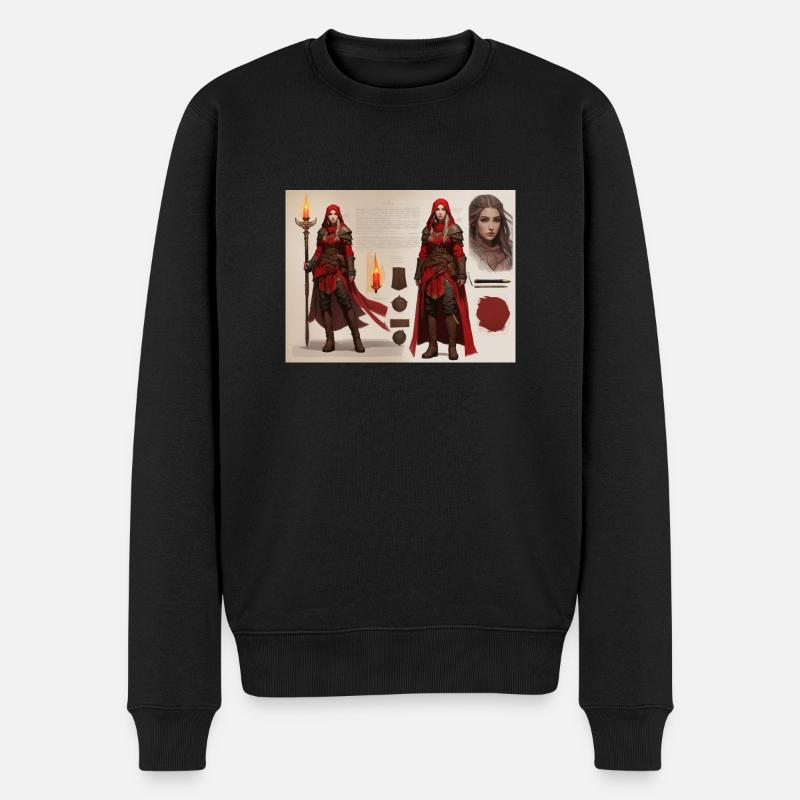 Rotkäppchen-Mädchen - Männer Premium Bio Pullover - Schwarz