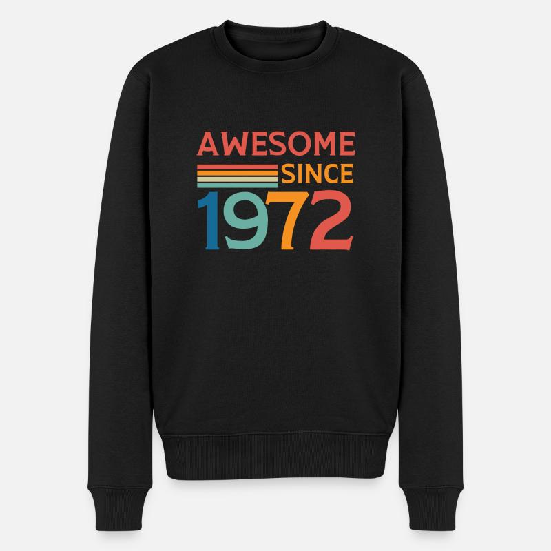Großartig seit 1972 - Männer Premium Bio Pullover - Schwarz