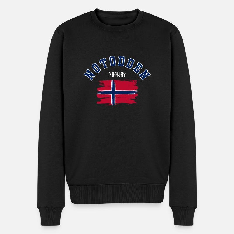 Notoden Norwegen - Männer Premium Bio Pullover - Schwarz