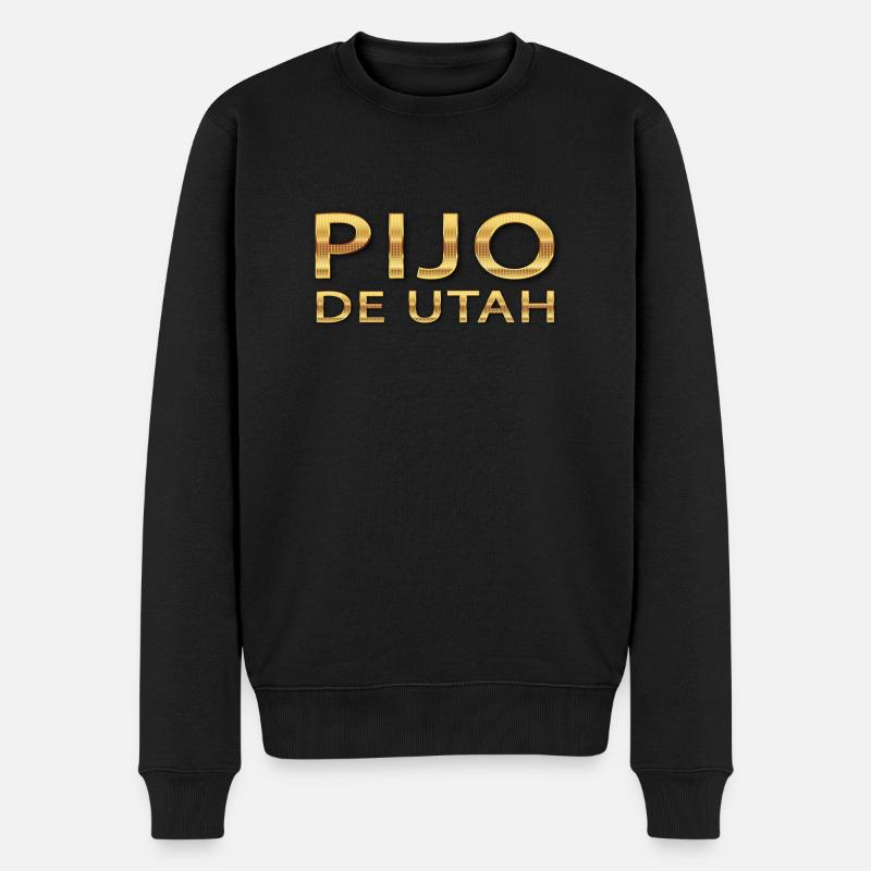 PIJO DE UTAH - Pull Premium bio Homme - noir