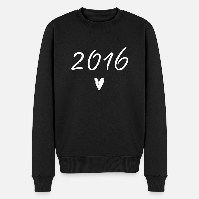 2016 coeur anniversaire - Pull Premium bio Homme - noir