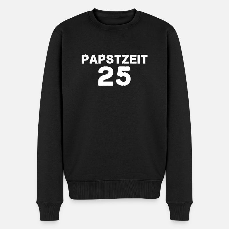 Papst 25 - Männer Premium Bio Pullover - Schwarz