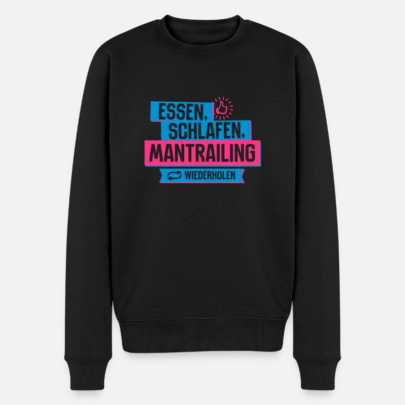 Hobby Mantrailing - Männer Premium Bio Pullover - Schwarz