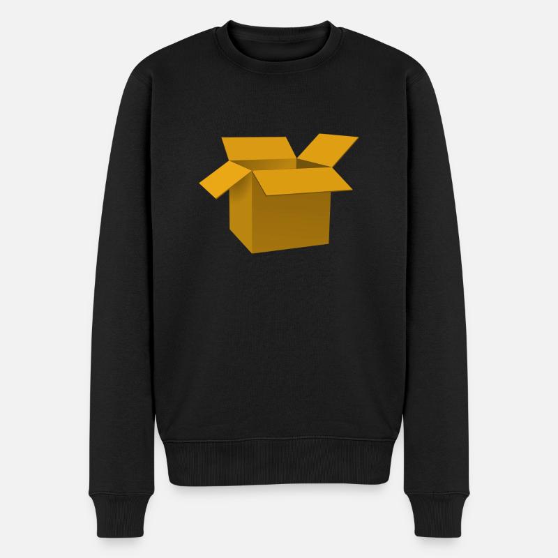 Karton - Männer Premium Bio Pullover - Schwarz