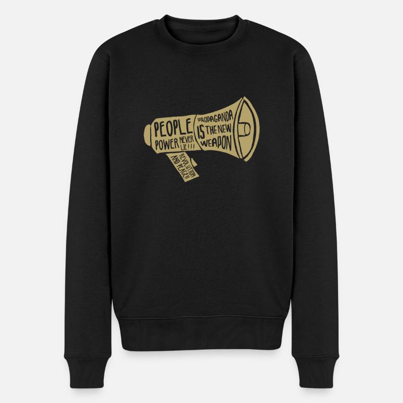 Propaganda ! - Männer Premium Bio Pullover - Schwarz