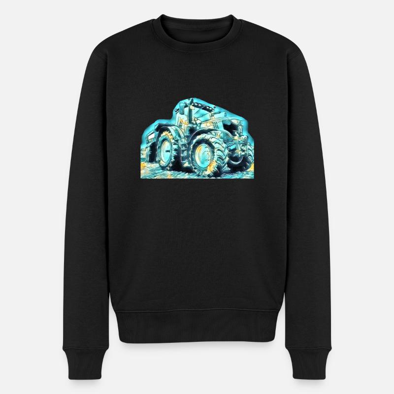 Traktor - Männer Premium Bio Pullover - Schwarz