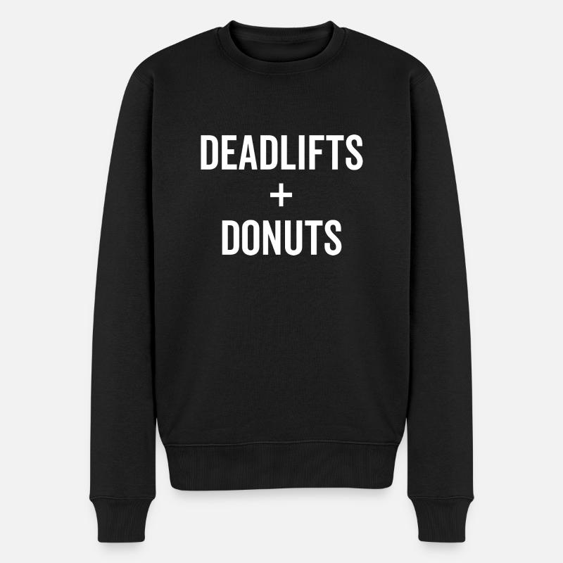 Deadlifts + Beignets - Pull Premium bio Homme - noir
