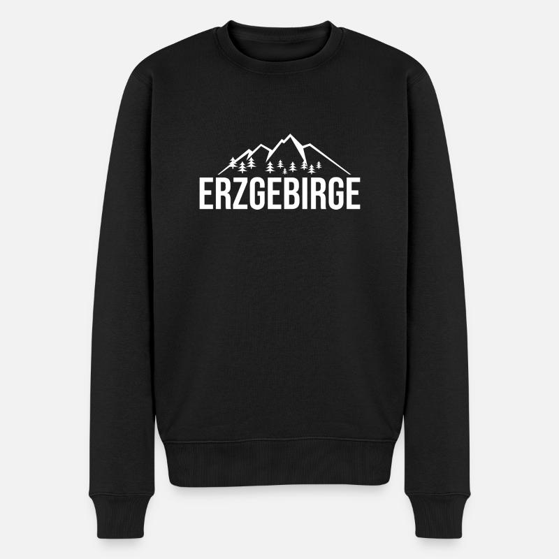 Erzgebirge - Männer Premium Bio Pullover - Schwarz