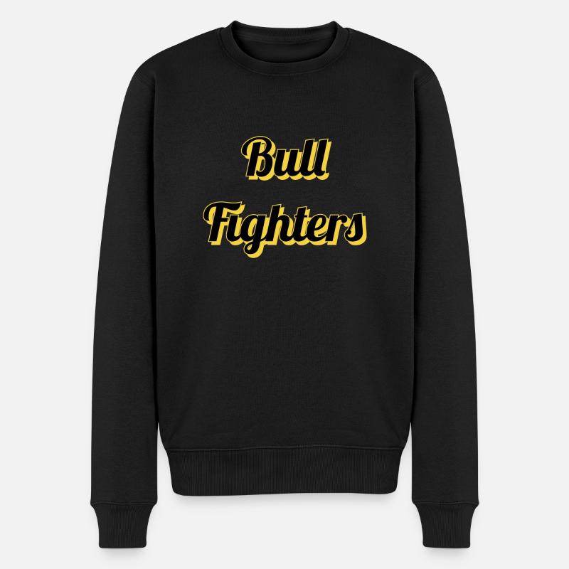 Bullen kämpfer - Männer Premium Bio Pullover - Schwarz