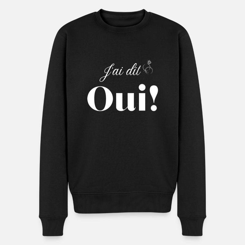 J'ai dit oui - Pull Premium bio Homme - noir