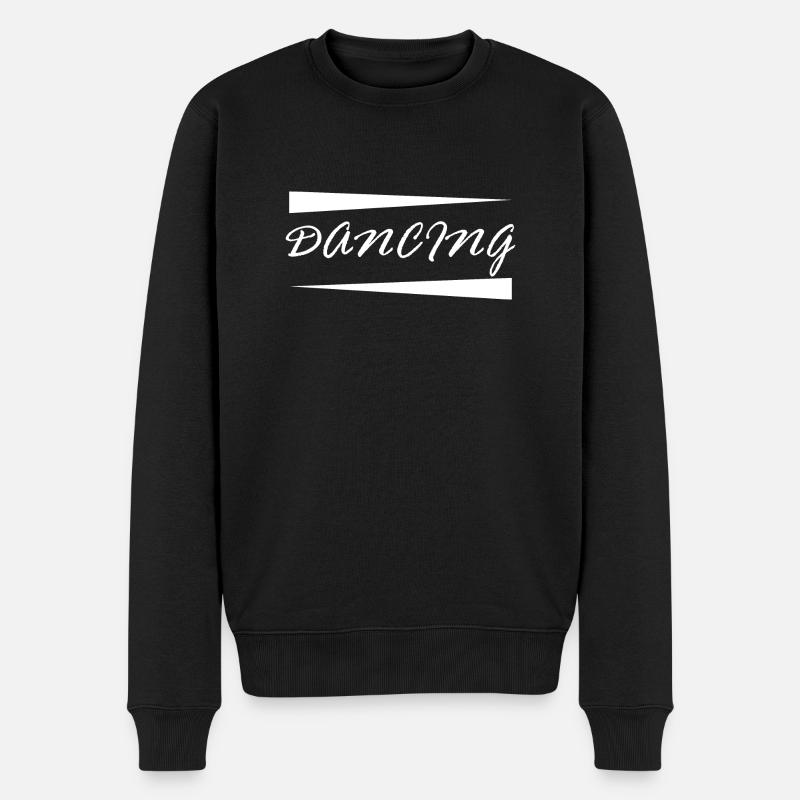 Dancing Dance Music - Männer Premium Bio Pullover - Schwarz