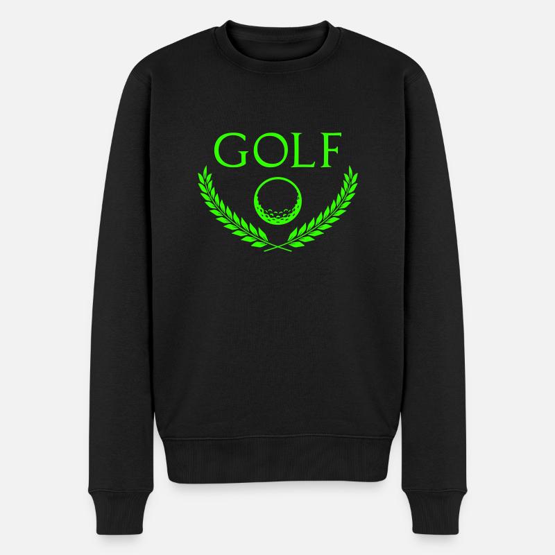 Golf - Männer Premium Bio Pullover - Schwarz