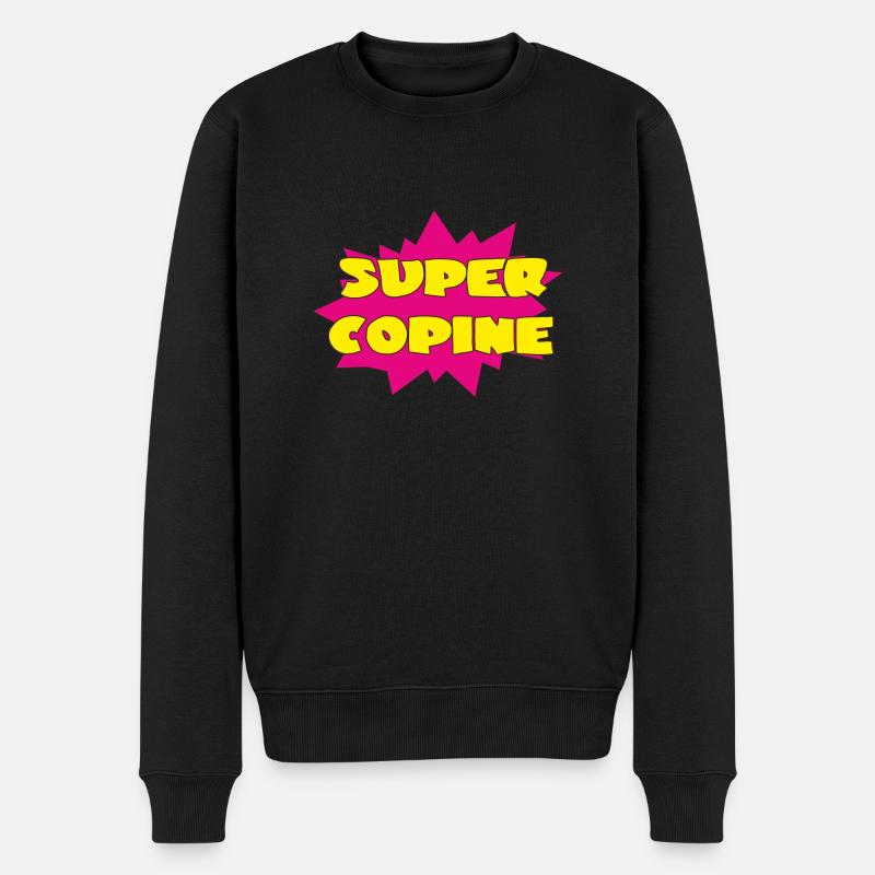 SUPER COPINE - Pull Premium bio Homme - noir