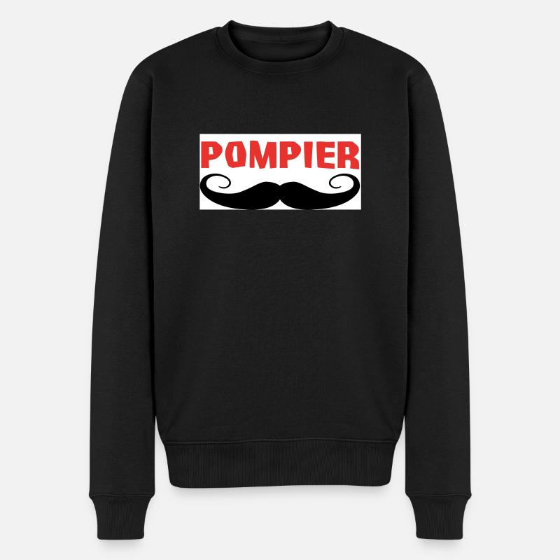 POMPIER - Pull Premium bio Homme - noir